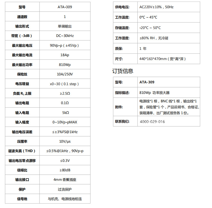 ATA-309功率放大器(圖1)