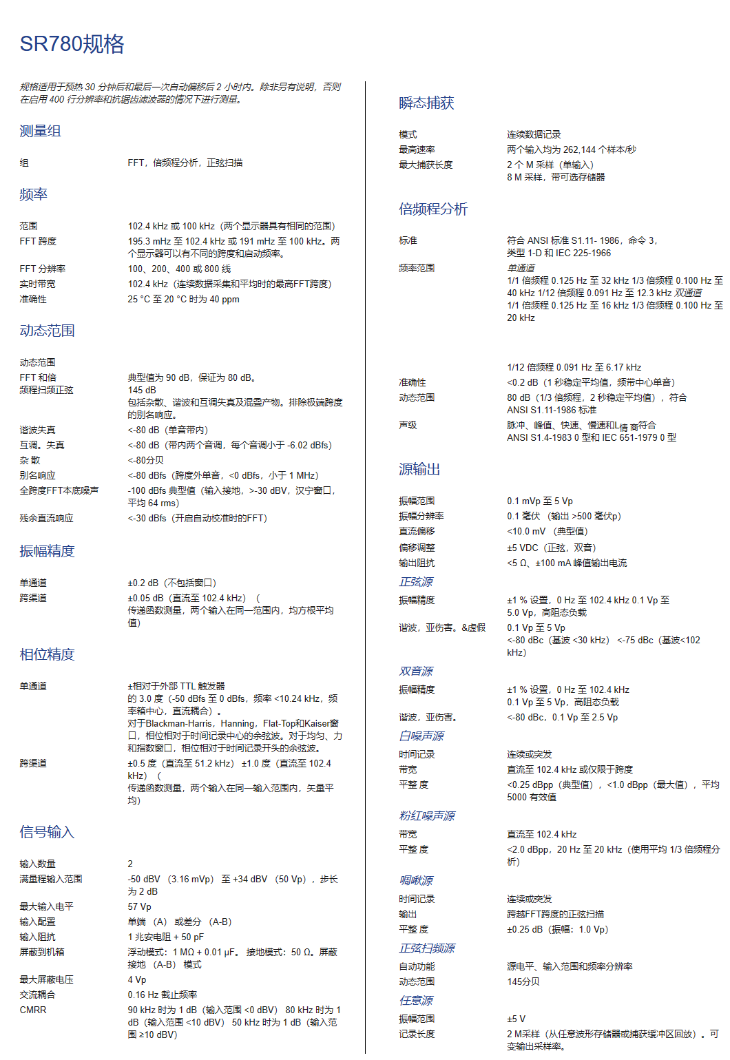 SR780雙通道動態信號分析儀(圖1)